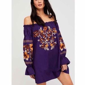 Free People Fleur de Jour off the shoulder dress